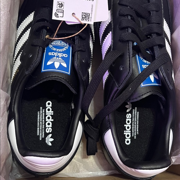 NWB Adidas Samba Original Black/White Shoes Sz 6.5 - Picture 6 of 12